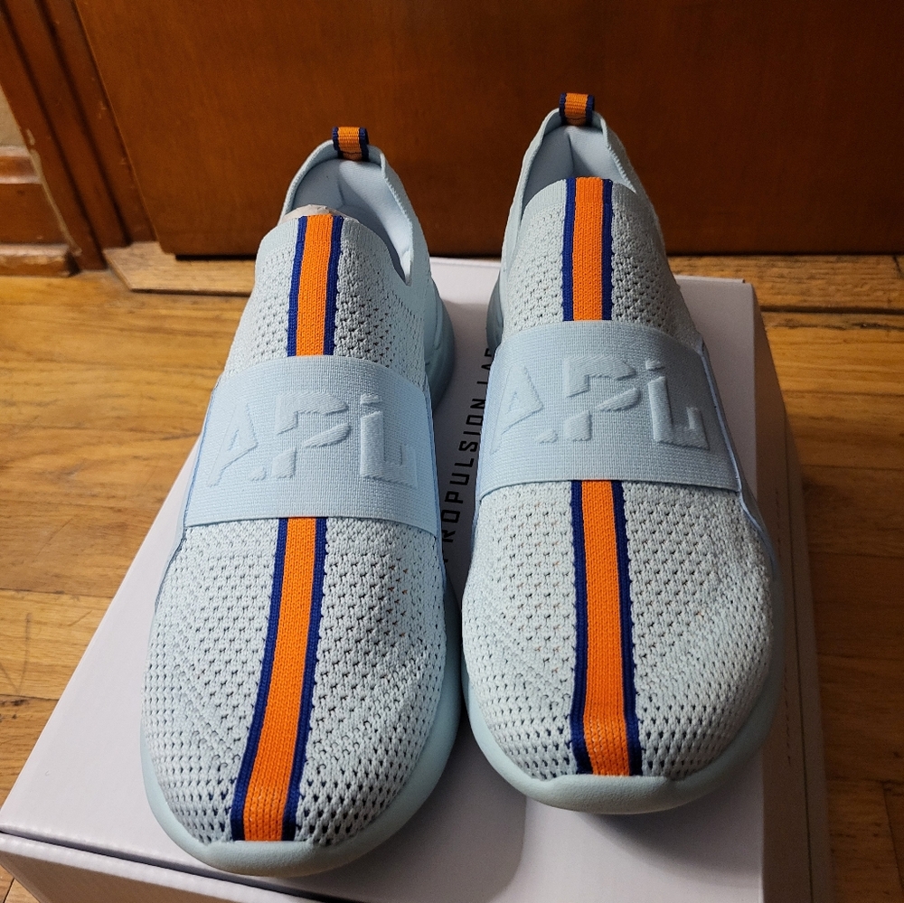 APL Womens Techloom Bliss Size 7.5 Gulf Blue/Orange/Racer New